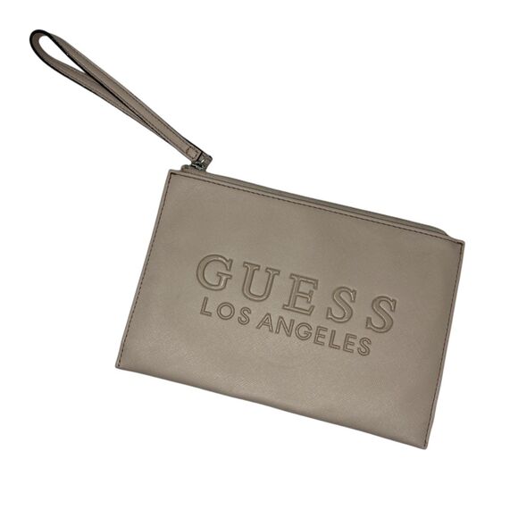 Guess Wristlet purse Los Angeles Rodney wrist bag taupe - Picture 4 of 9
